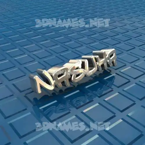 nasuha in Blue Bling style - 3D name wallpaper