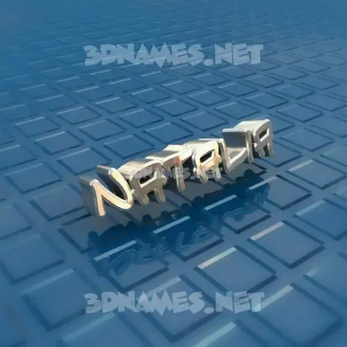 natalia in Blue Bling style - 3D name wallpaper
