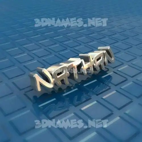 nathan in Blue Bling style - 3D name wallpaper