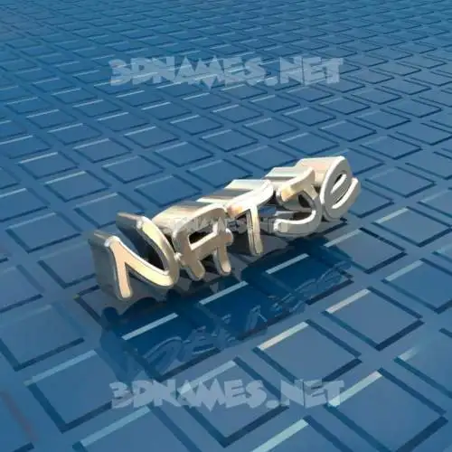 natje in Blue Bling style - 3D name wallpaper