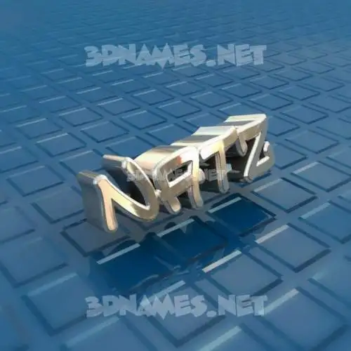 natz in Blue Bling style - 3D name wallpaper