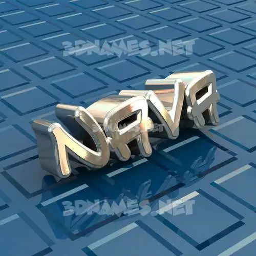 nava in Blue Bling style - 3D name wallpaper