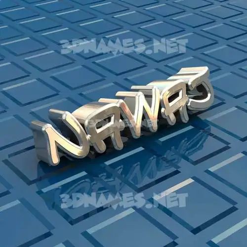 nawaj in Blue Bling style - 3D name wallpaper