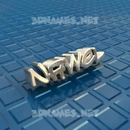 nawel in Blue Bling style - 3D name wallpaper