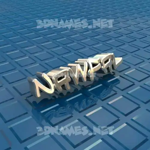 nawfal in Blue Bling style - 3D name wallpaper
