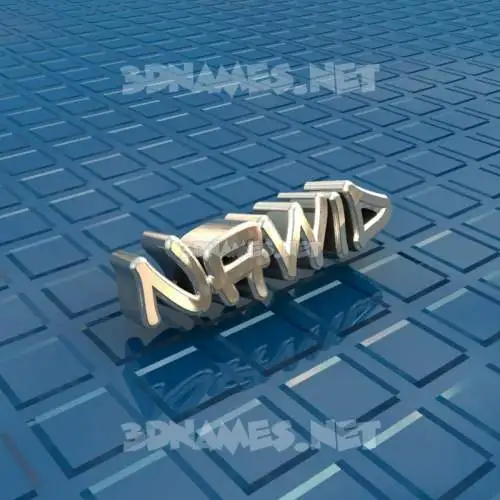 nawid in Blue Bling style - 3D name wallpaper