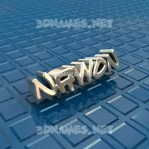nawon in Blue Bling style - 3D name wallpaper