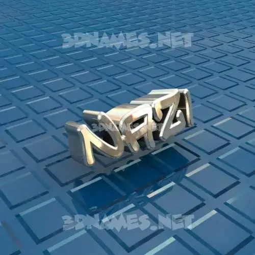 nazi in Blue Bling style - 3D name wallpaper