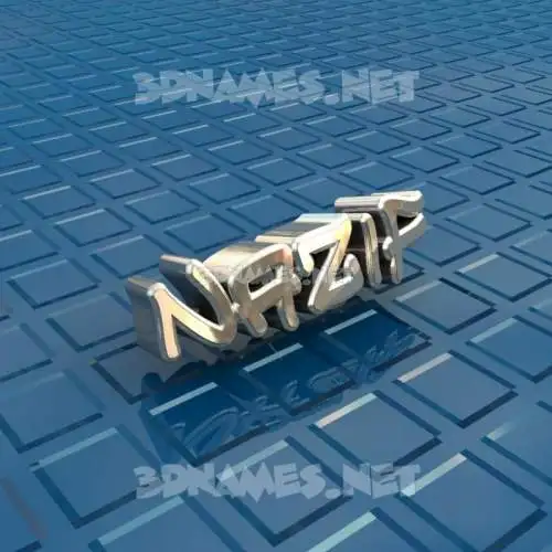 nazif in Blue Bling style - 3D name wallpaper