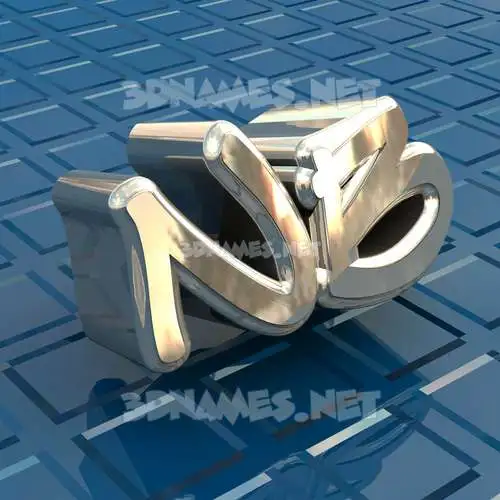 nb in Blue Bling style - 3D name wallpaper