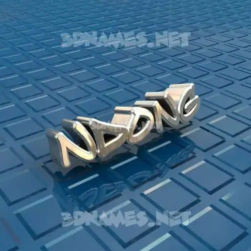 ndong in Blue Bling style - 3D name wallpaper