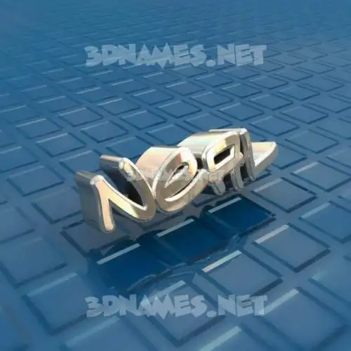 neal in Blue Bling style - 3D name wallpaper