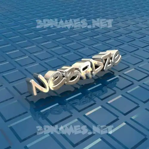 nebadze in Blue Bling style - 3D name wallpaper