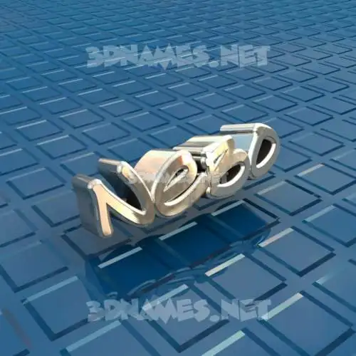 nebo in Blue Bling style - 3D name wallpaper nebo in Blue Bling style - 3D name wallpaper