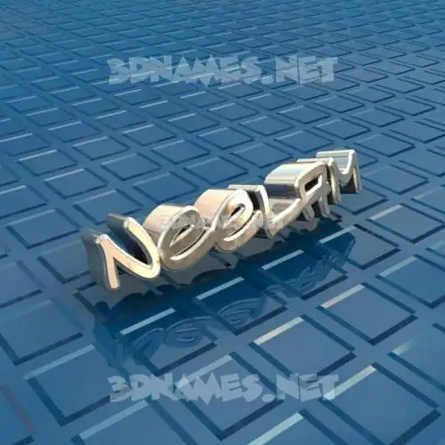 neelam in Blue Bling style - 3D name wallpaper