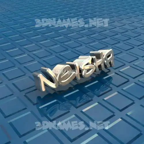 neisha in Blue Bling style - 3D name wallpaper