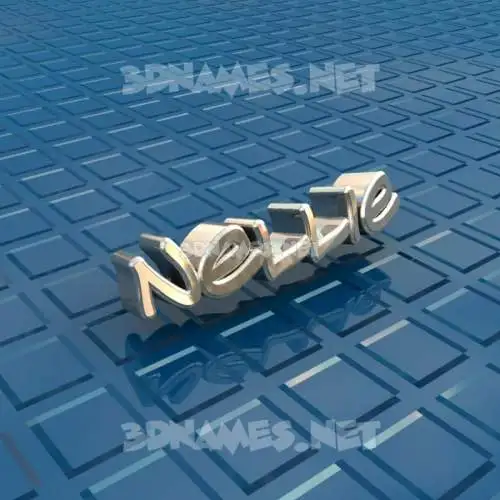 nellie in Blue Bling style - 3D name wallpaper