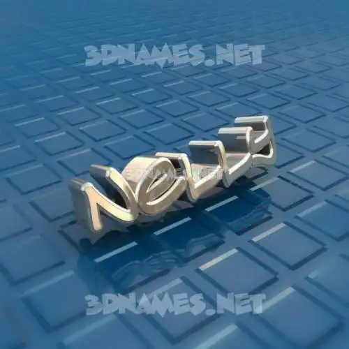 nelly in Blue Bling style - 3D name wallpaper