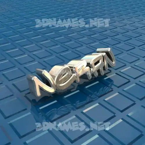 neran in Blue Bling style - 3D name wallpaper
