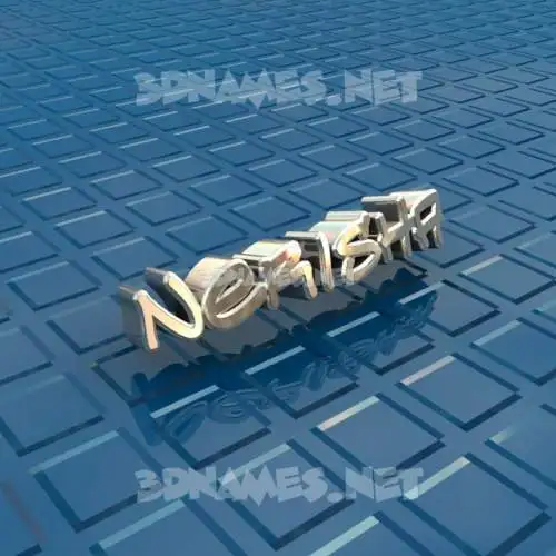 nerisha in Blue Bling style - 3D name wallpaper