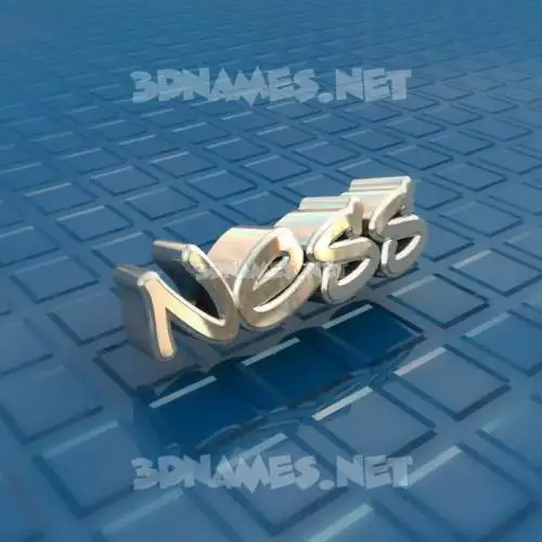 ness in Blue Bling style - 3D name wallpaper ness in Blue Bling style - 3D name wallpaper