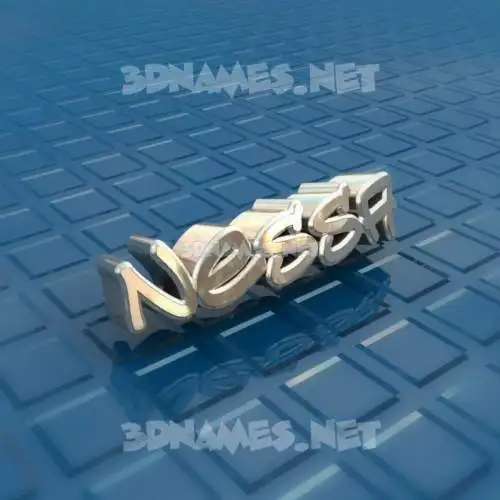 nessa in Blue Bling style - 3D name wallpaper nessa in Blue Bling style - 3D name wallpaper
