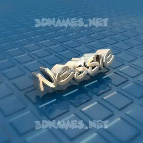 nessie in Blue Bling style - 3D name wallpaper