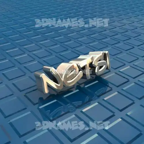 netsi in Blue Bling style - 3D name wallpaper