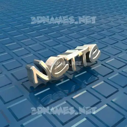 nette in Blue Bling style - 3D name wallpaper nette in Blue Bling style - 3D name wallpaper
