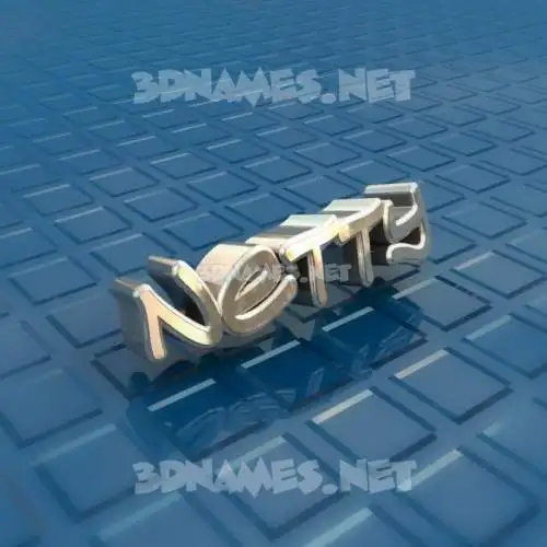 netty in Blue Bling style - 3D name wallpaper
