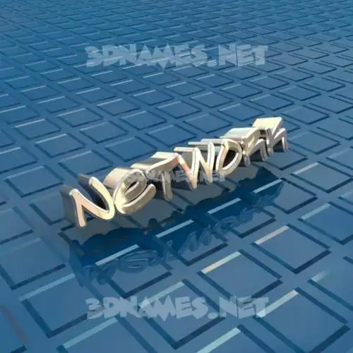 network in Blue Bling style - 3D name wallpaper