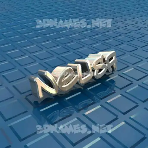 neusa in Blue Bling style - 3D name wallpaper