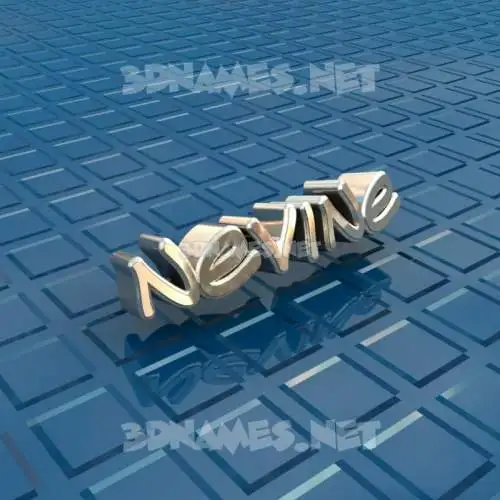 nevine in Blue Bling style - 3D name wallpaper