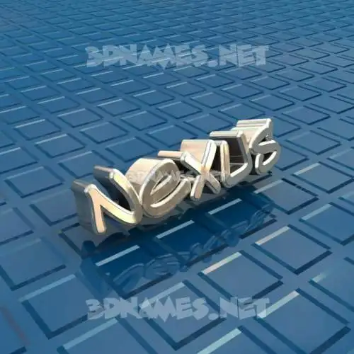 nexus in Blue Bling style - 3D name wallpaper