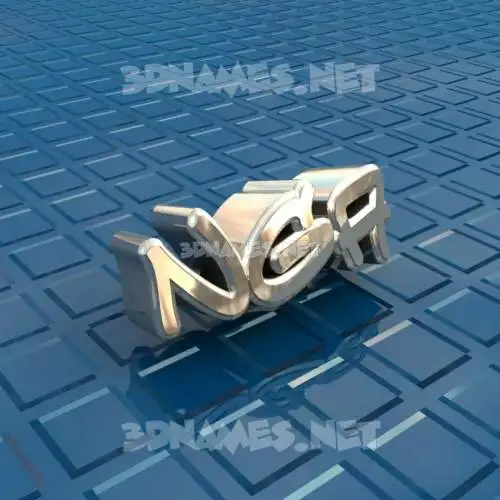 nga in Blue Bling style - 3D name wallpaper