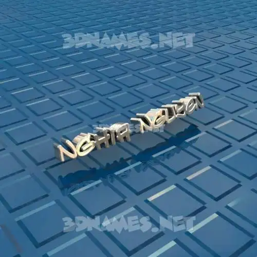 nghia nguyen in Blue Bling style - 3D name wallpaper