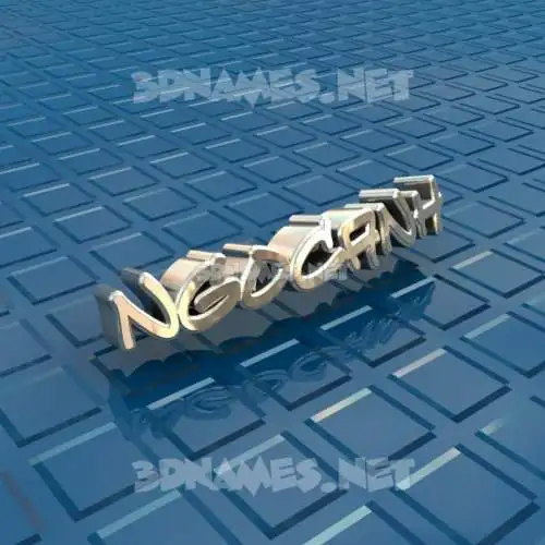 ngocanh in Blue Bling style - 3D name wallpaper