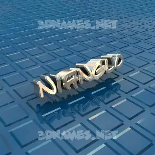 nianguo in Blue Bling style - 3D name wallpaper