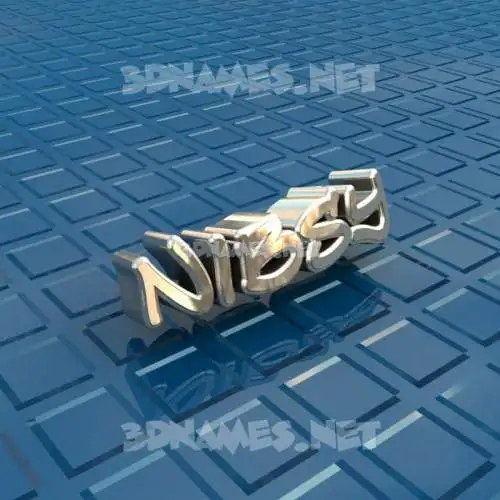 nibsy in Blue Bling style - 3D name wallpaper