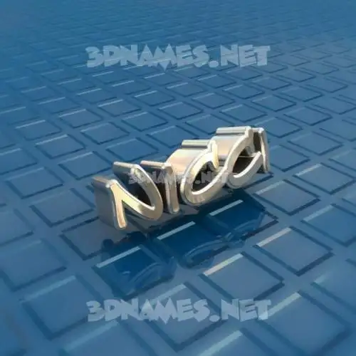 nicci in Blue Bling style - 3D name wallpaper nicci in Blue Bling style - 3D name wallpaper