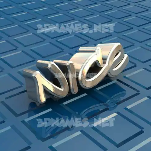 nice in Blue Bling style - 3D name wallpaper nice in Blue Bling style - 3D name wallpaper
