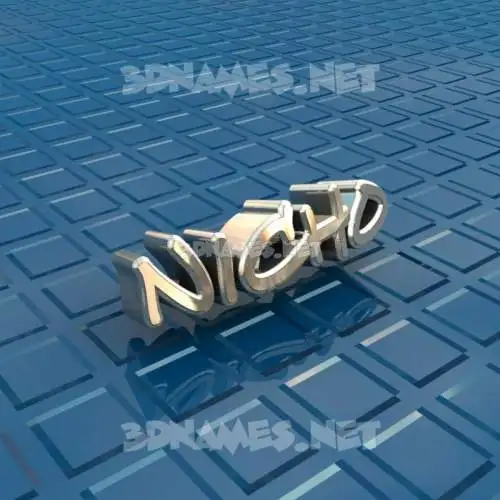 nicho in Blue Bling style - 3D name wallpaper nicho in Blue Bling style - 3D name wallpaper