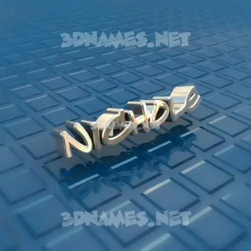 nichole in Blue Bling style - 3D name wallpaper nichole in Blue Bling style - 3D name wallpaper