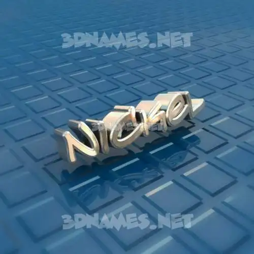 nickel in Blue Bling style - 3D name wallpaper nickel in Blue Bling style - 3D name wallpaper