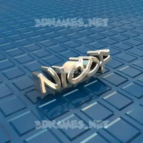 nicof in Blue Bling style - 3D name wallpaper nicof in Blue Bling style - 3D name wallpaper