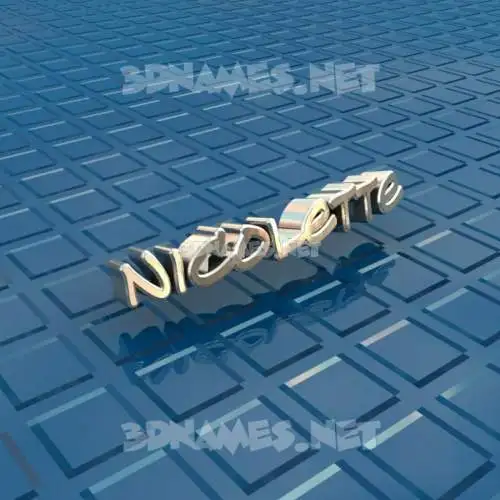 nicolette in Blue Bling style - 3D name wallpaper