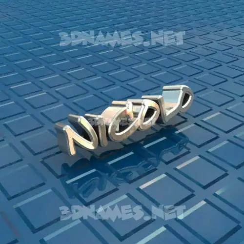 nicolo in Blue Bling style - 3D name wallpaper