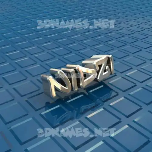 nidzi in Blue Bling style - 3D name wallpaper