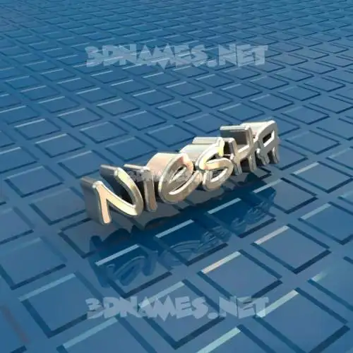 niesha in Blue Bling style - 3D name wallpaper