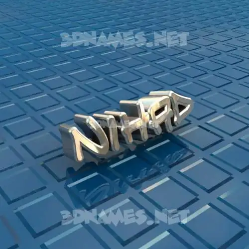 nihad in Blue Bling style - 3D name wallpaper